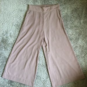 Dressy Blush Cropped Gaucho Pants